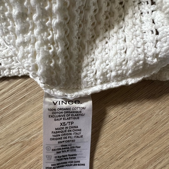 Vince White Ribbed Cropped Tank Top - Picture 7 of 9